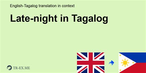 Tagalog ng late